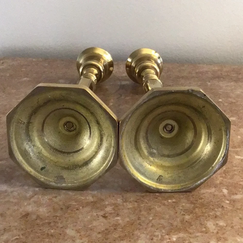Pair Brass Candlesticks by AF Baldwin